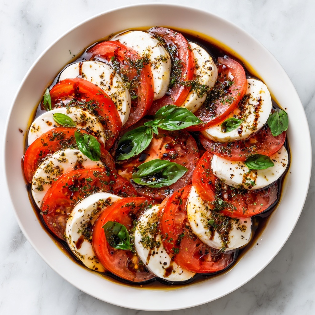 Fresh Caprese Salad with Tomatoes, Mozzarella, and Basil Recipe - Recipe Image