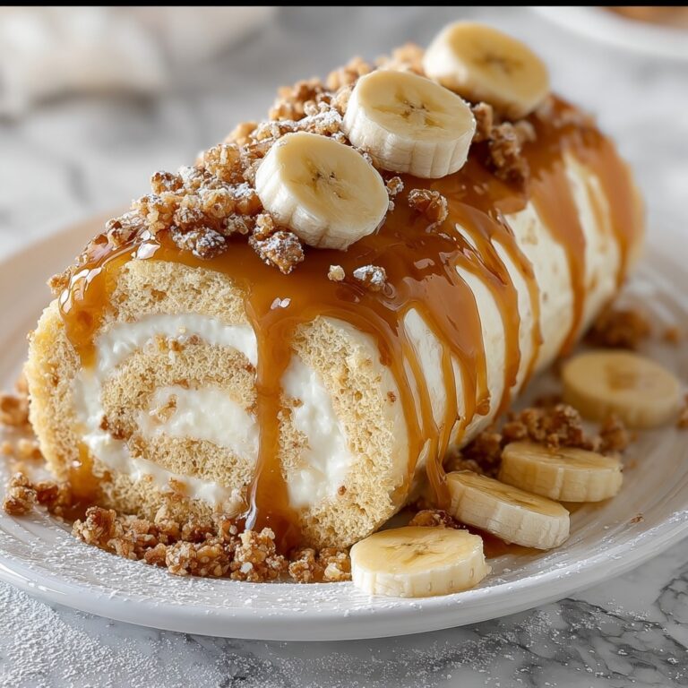 Caramel Banana Cake Roll Recipe