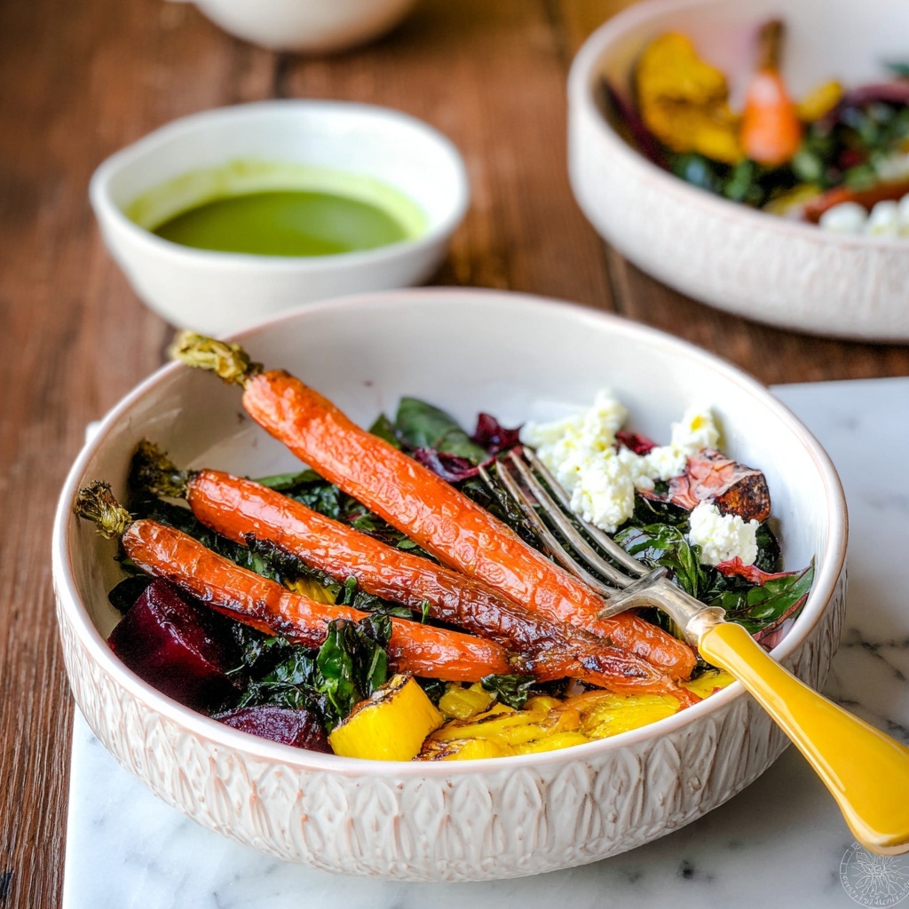 Roasted Beets and Carrots Salad with Burrata Recipe - Recipe Image