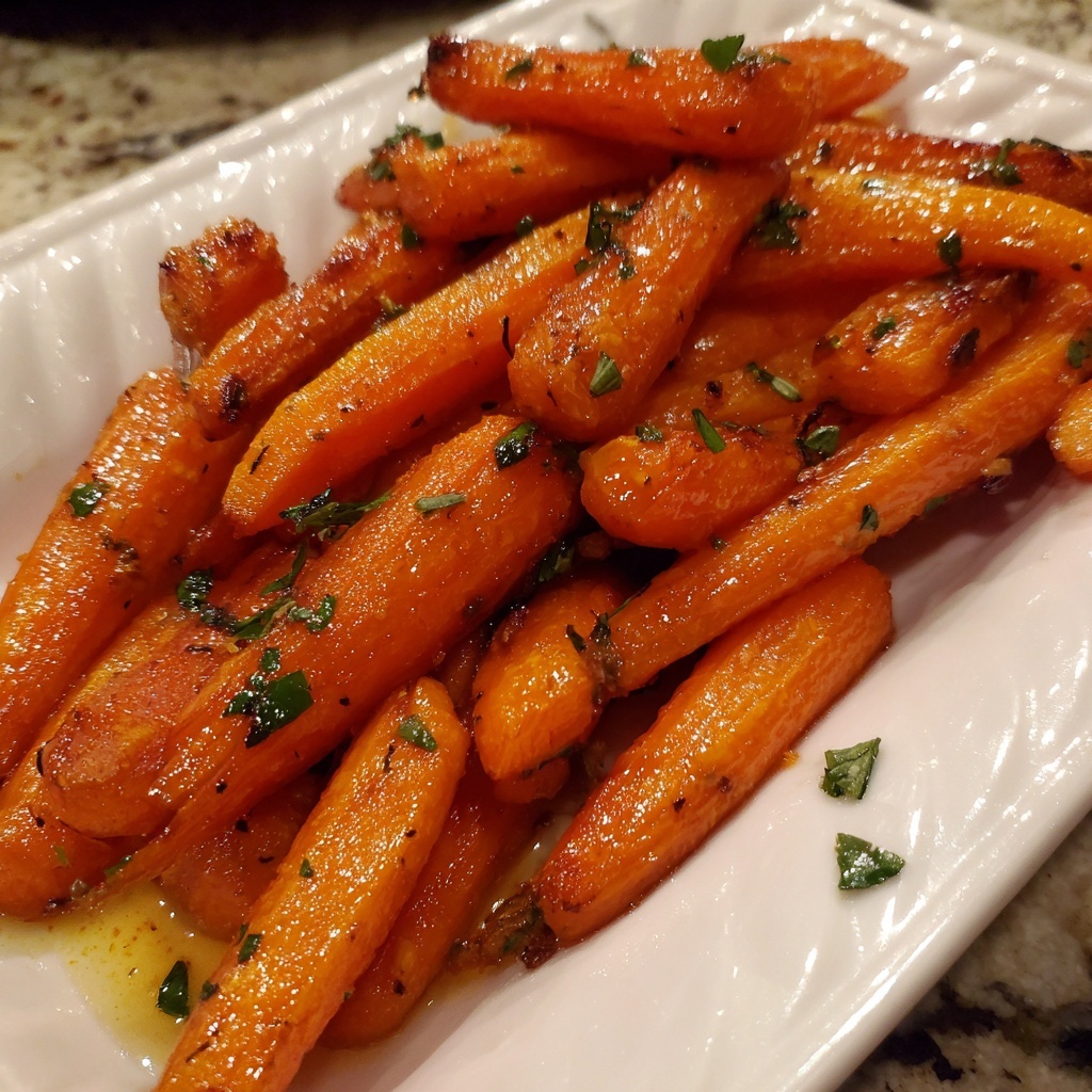 Honey Glazed Roasted Carrots with Garlic and Spices Recipe - Recipe Image