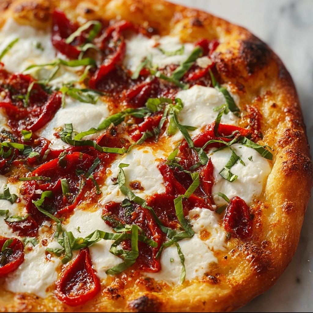 Calabrian Chili Roasted Red Pepper Pizza Recipe - Recipe Image