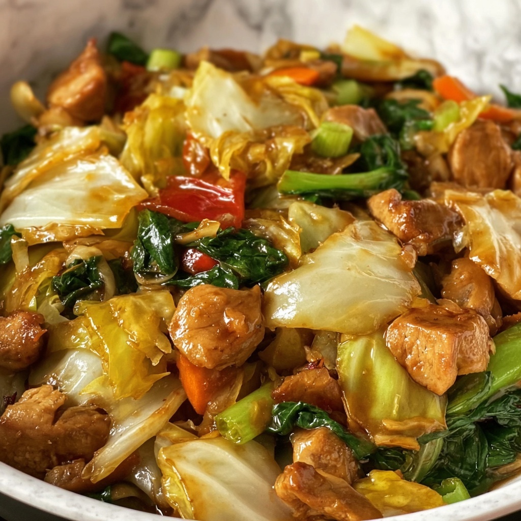 Chinese Chicken Cabbage Stir-Fry Recipe - Recipe Image