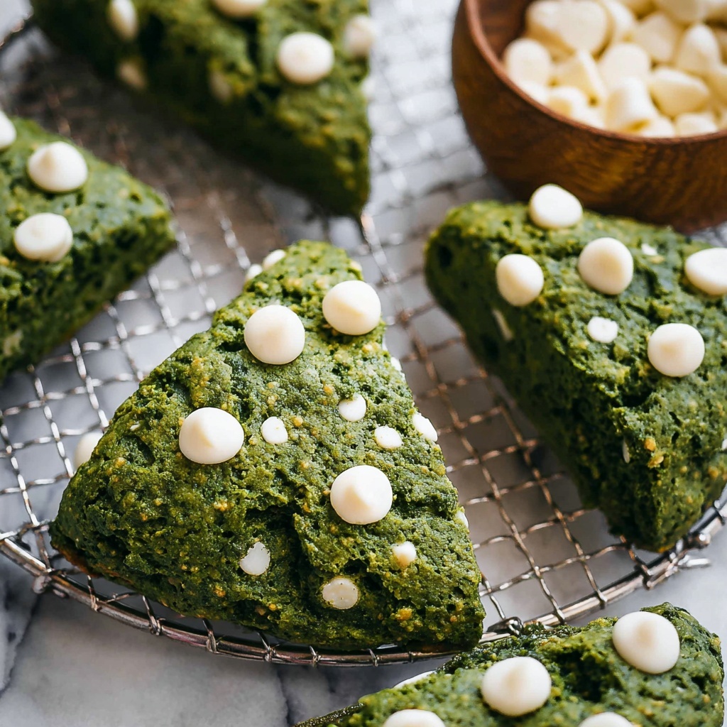 White Chocolate Chip Matcha Scones Recipe - Recipe Image