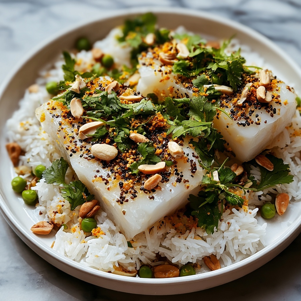 Haddock with Sticky Rice Recipe - Recipe Image