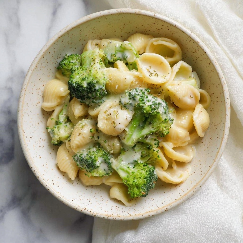 Broccoli Pasta with Garlic, Parmesan, and Cream Recipe - Recipe Image