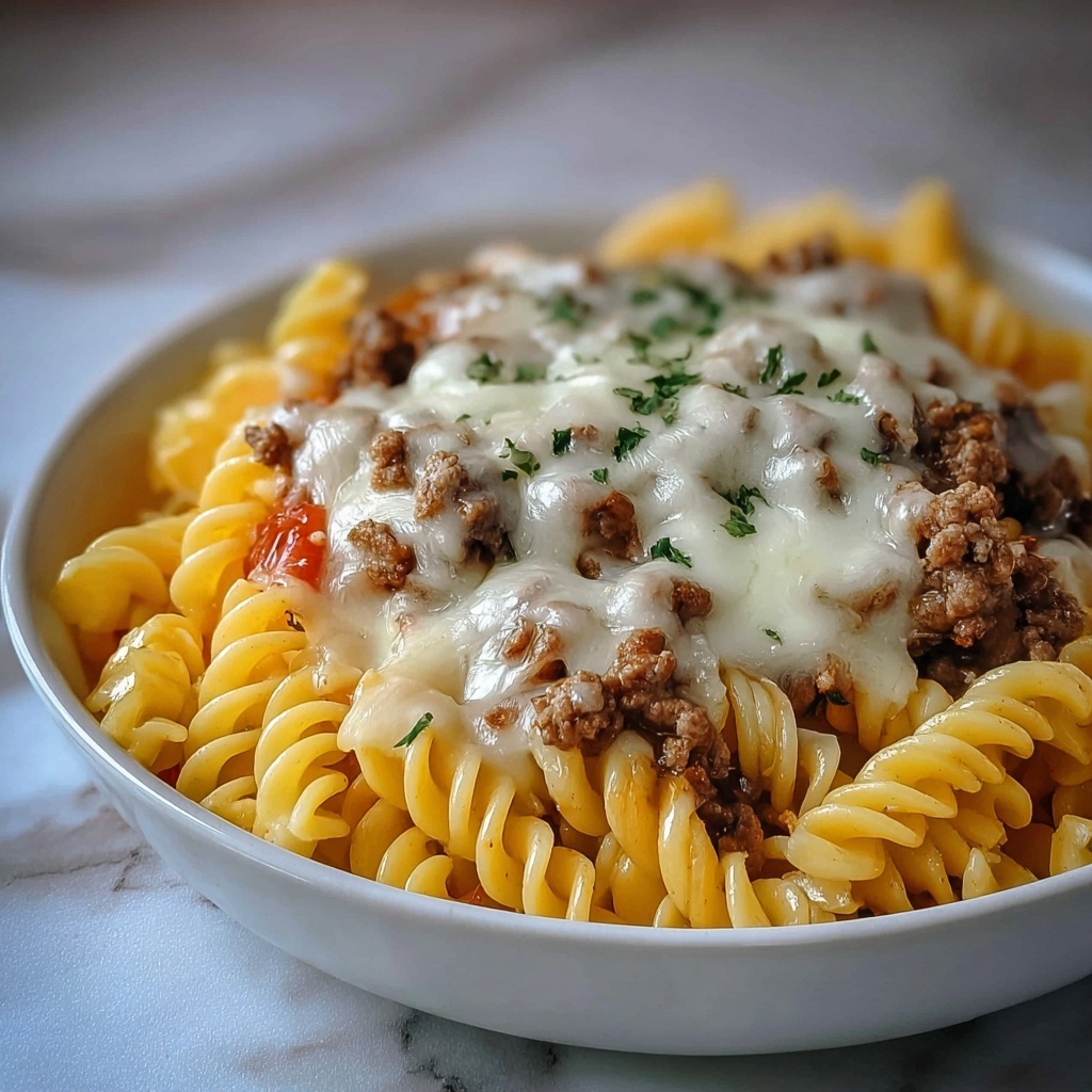 Cheeseburger Alfredo Pasta: A Delicious Twist on Comfort Food Recipe - Recipe Image
