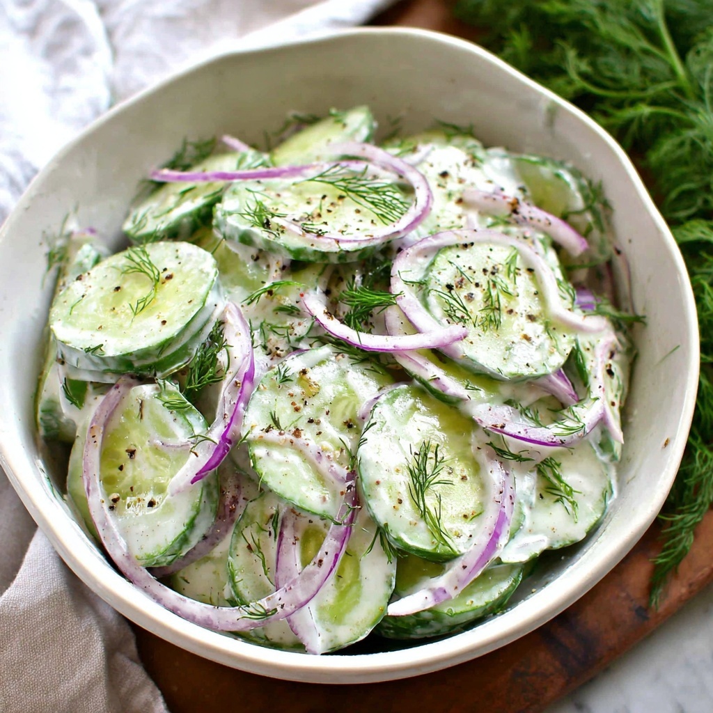Creamy Cucumber Salad Recipe - Recipe Image
