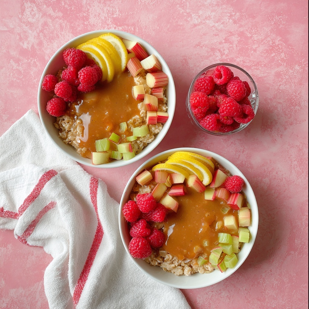 Sweet Maple Rhubarb Oatmeal Recipe - Recipe Image