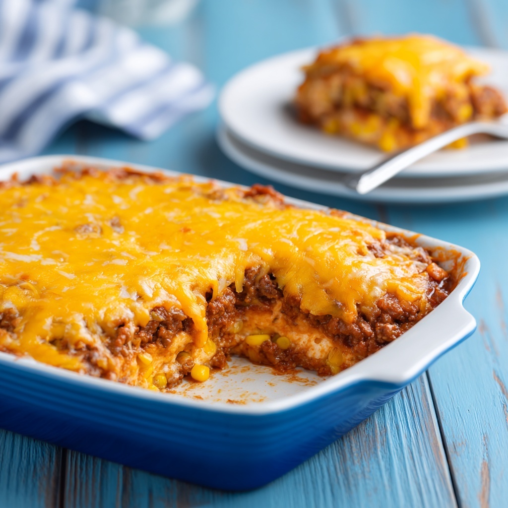 Beef Nacho Casserole Recipe - Recipe Image