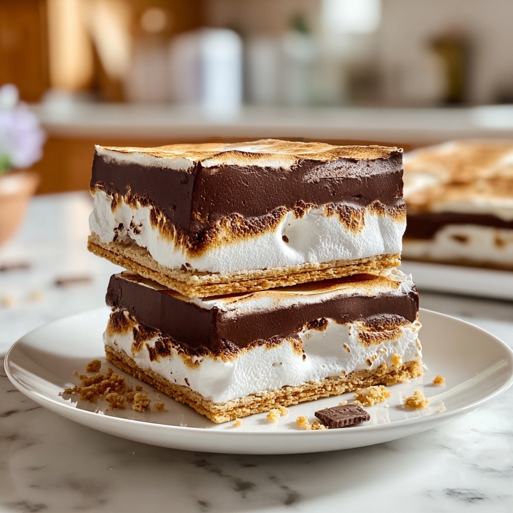 Frozen S'mores Cheesecake Squares Recipe - Recipe Image