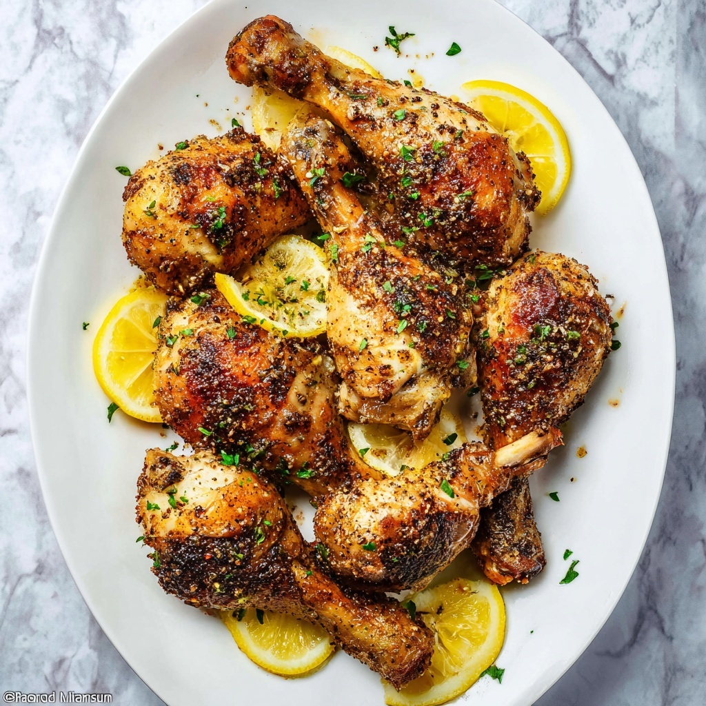 Lemon Pepper Chicken Drumsticks Recipe - Recipe Image