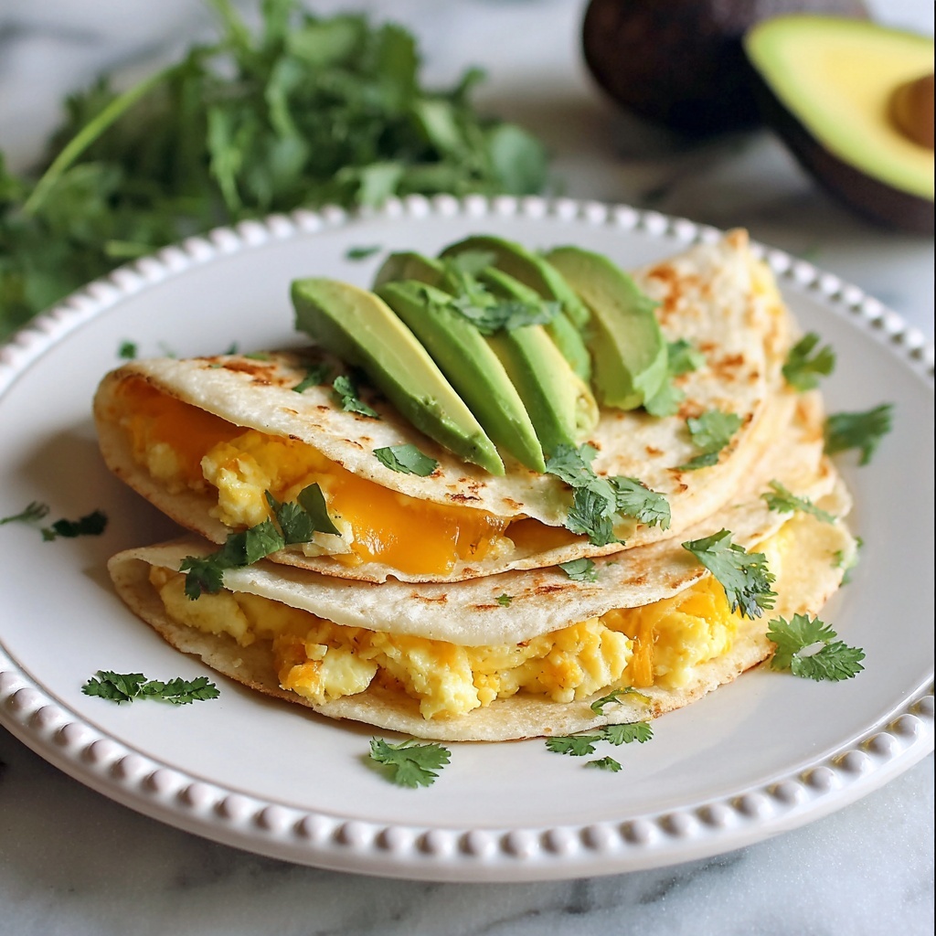 Egg & Avocado Breakfast Quesadilla Recipe - Recipe Image