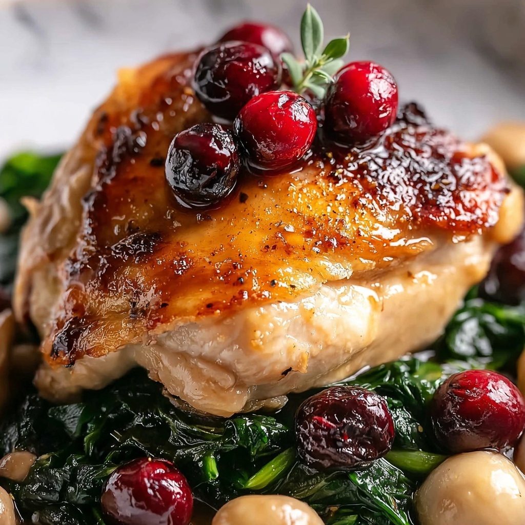 Cranberry & Spinach Stuffed Chicken Breasts with Brie Recipe - Recipe Image