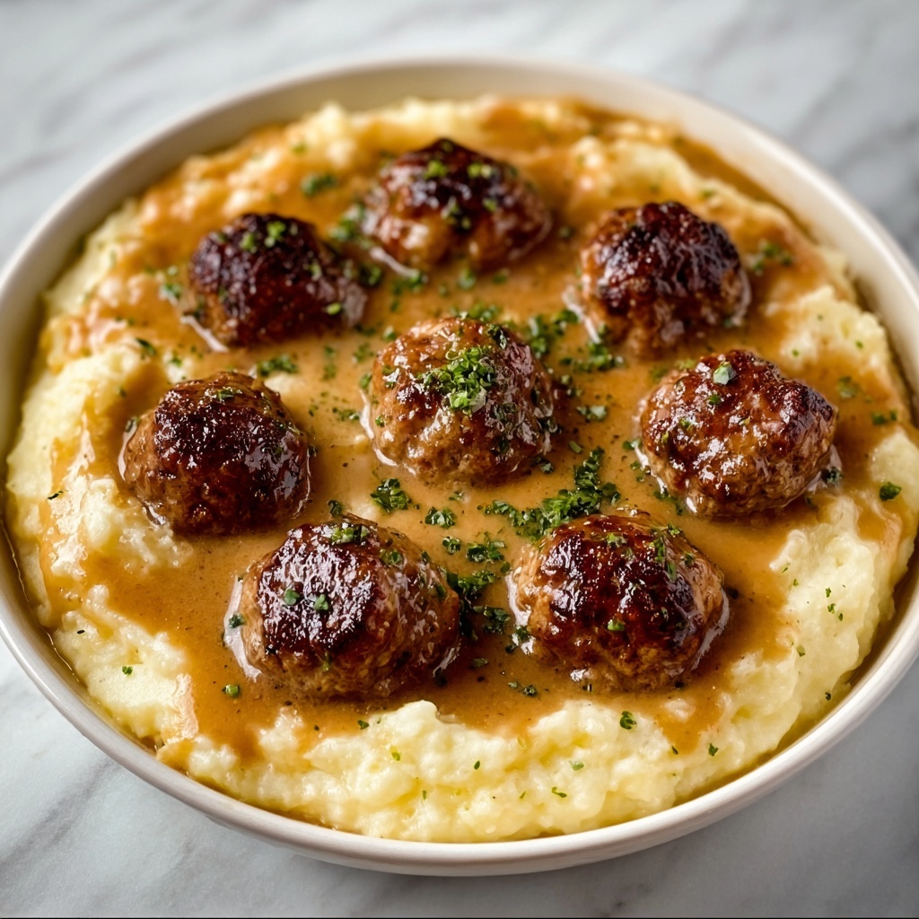 Meatball Mashed Potato Bake Recipe - Recipe Image