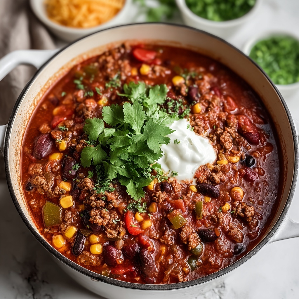 The Best Homemade Stovetop Chili Recipe - Recipe Image