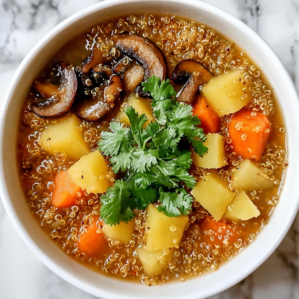 Hearty Mushroom Quinoa Soup Recipe - Recipe Image