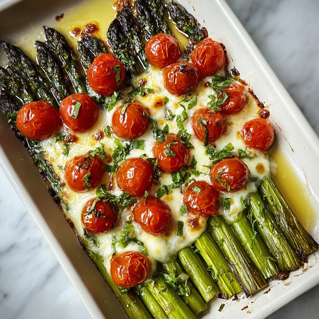 Oven Roasted Asparagus with Parmesan and Tomatoes Recipe - Recipe Image