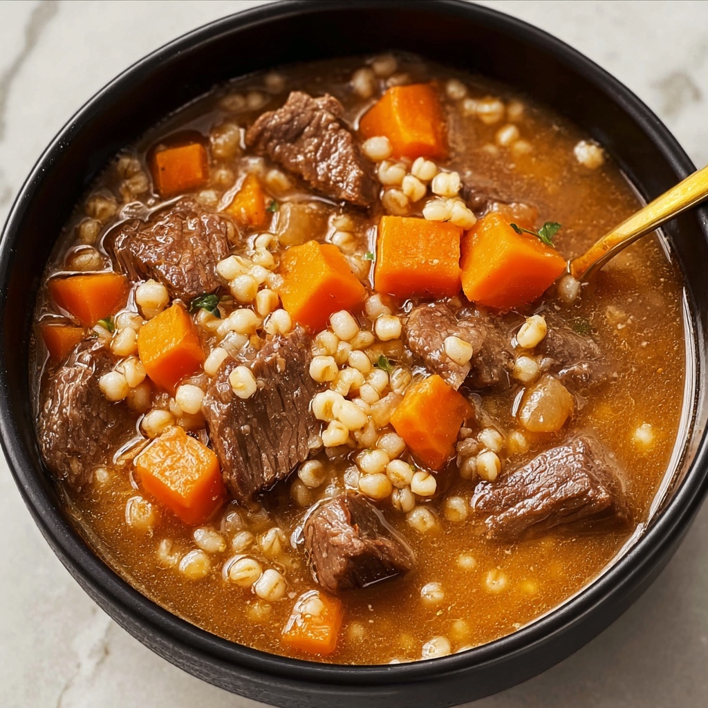 Easy Beef Barley Soup Recipe - Recipe Image