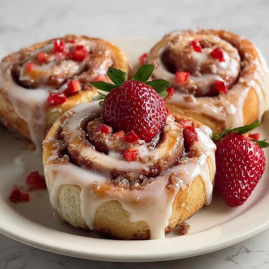 Strawberry Cheesecake Cinnabon Rolls Recipe - Recipe Image