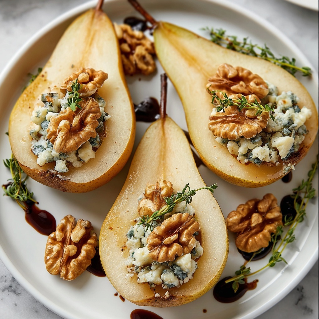 Elegant Blue Cheese Stuffed Pears Recipe - Recipe Image