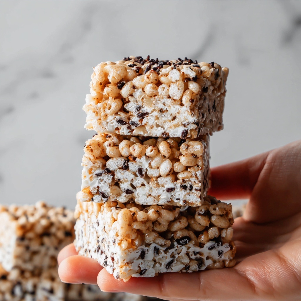 Black Sesame Rice Krispie Treats Recipe - Recipe Image