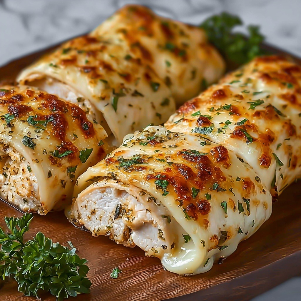 Cheesy Garlic Chicken Wraps: A Deliciously Easy Recipe for Dinner Recipe - Recipe Image