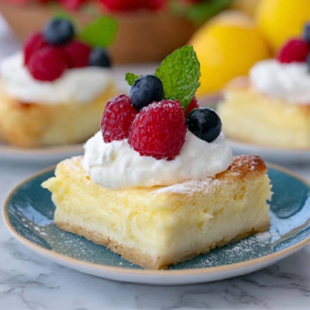Lemon Custard Cake Recipe - Recipe Image