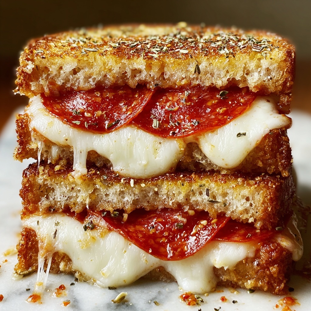 Pizza Grilled Cheese Sandwiches Recipe - Recipe Image