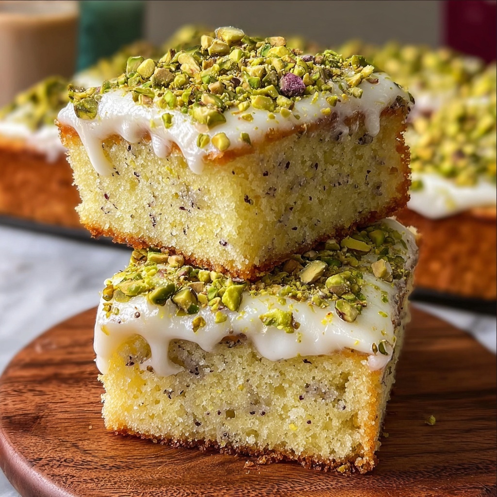 Lemon Pistachio Milk Cake Recipe - Recipe Image
