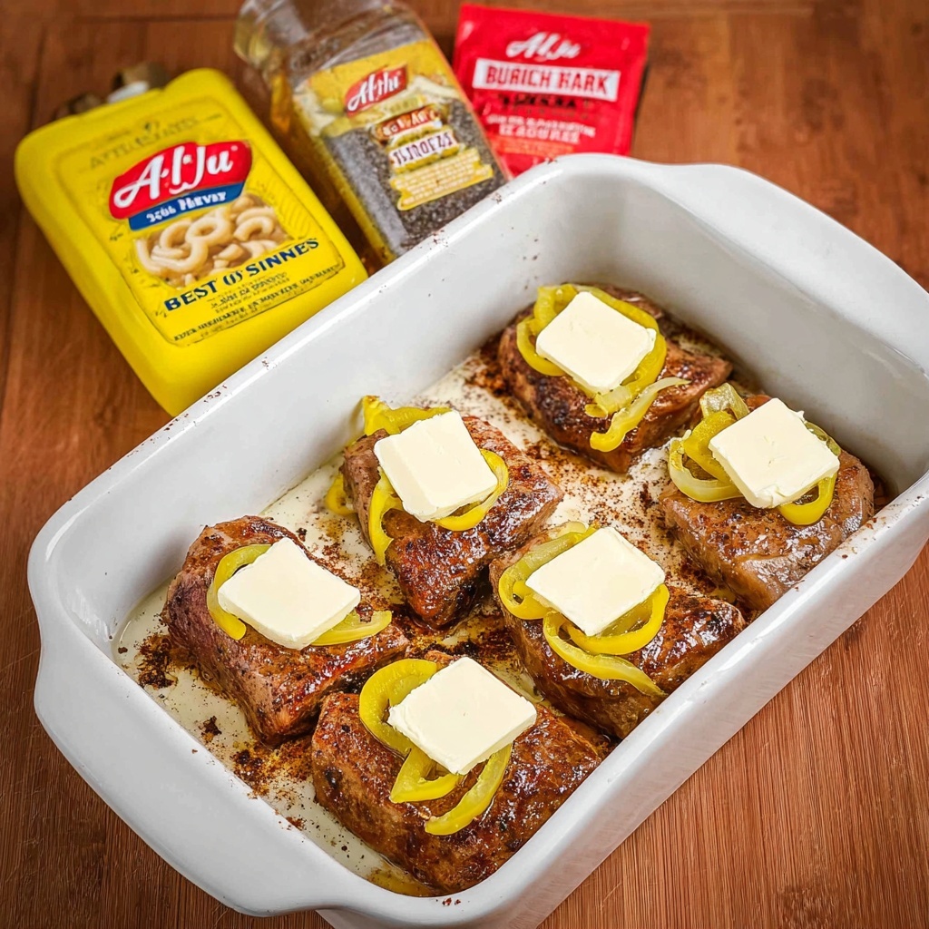 Oven Baked Mississippi Chicken Recipe - Recipe Image