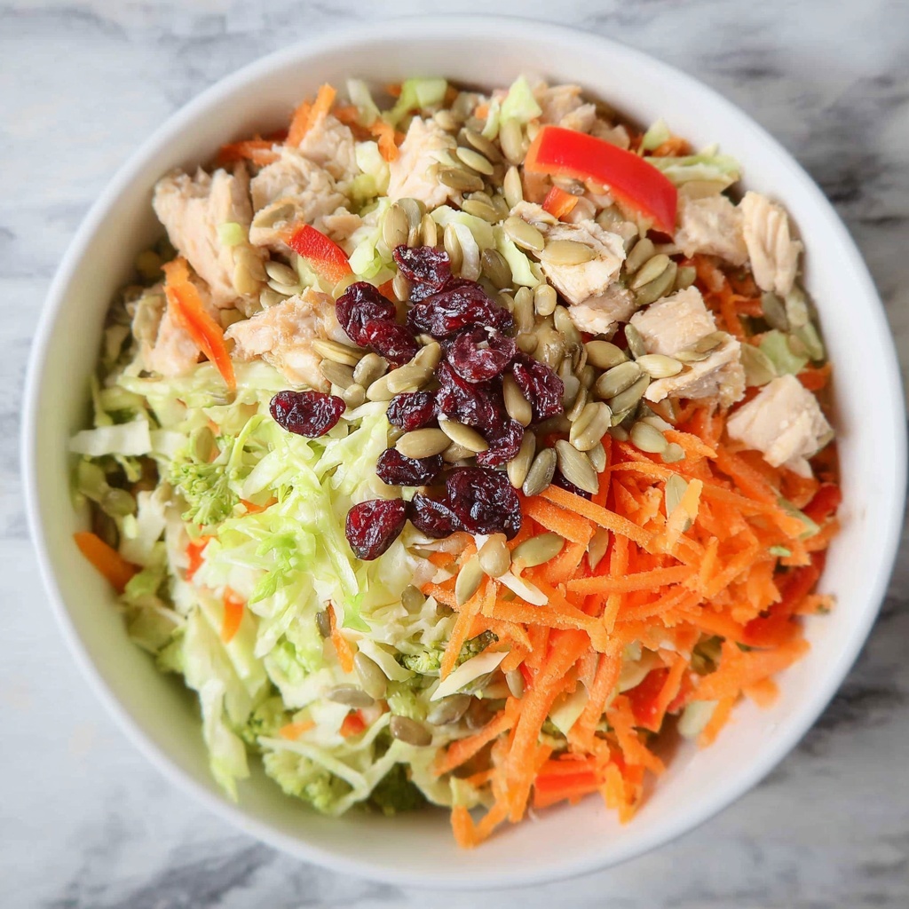 Crunchy Chicken Salad with Ramen Noodles and Fresh Vegetables Recipe - Recipe Image