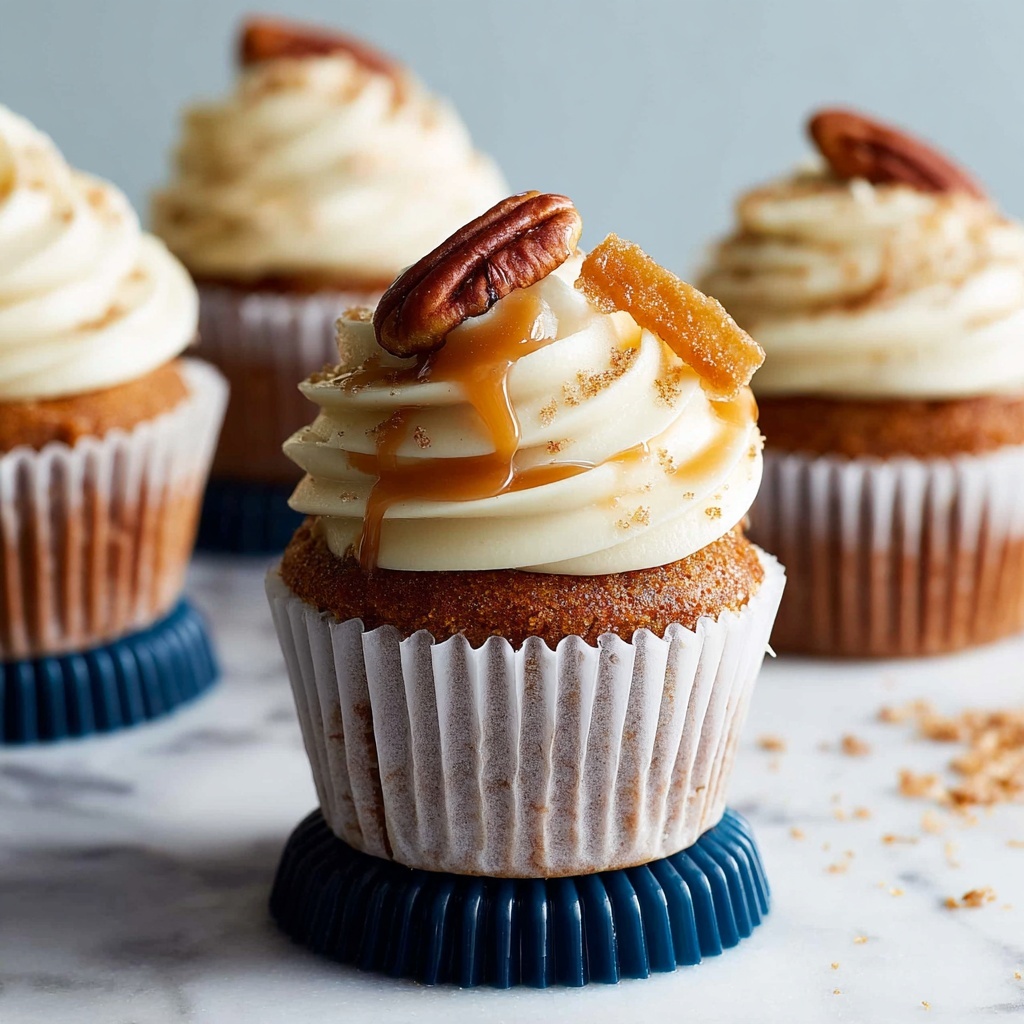 Vegan Pecan Pie Cupcakes with Caramel Buttercream Recipe - Recipe Image
