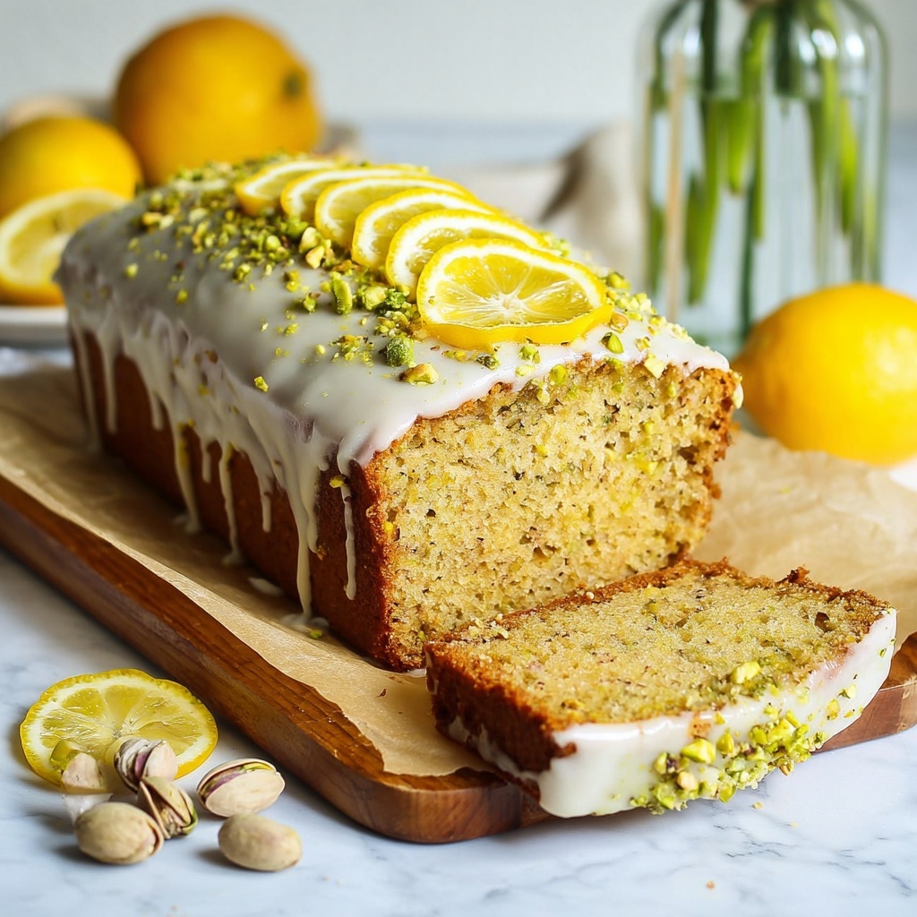 Vegan Pistachio Lemon Olive Oil Cake Recipe - Recipe Image