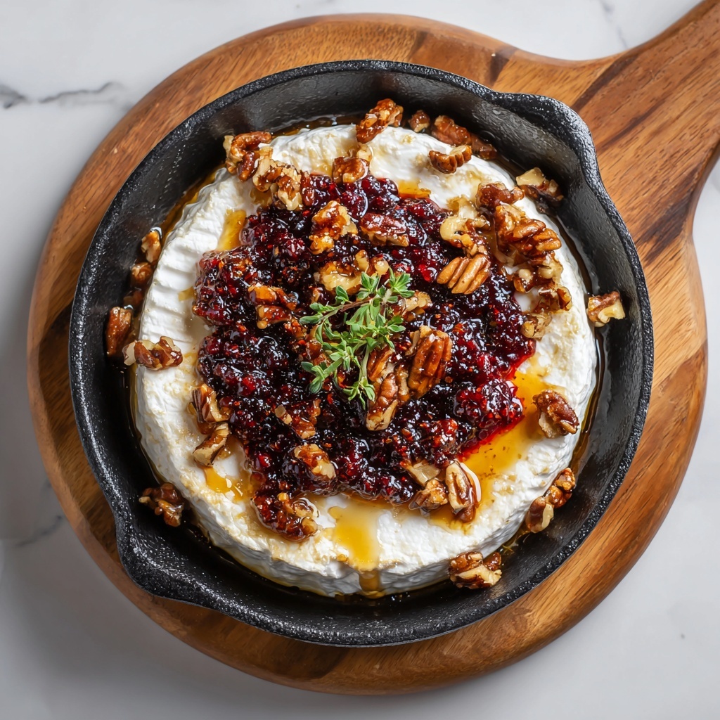 Baked Brie with Fig Jam and Pecans Recipe - Recipe Image