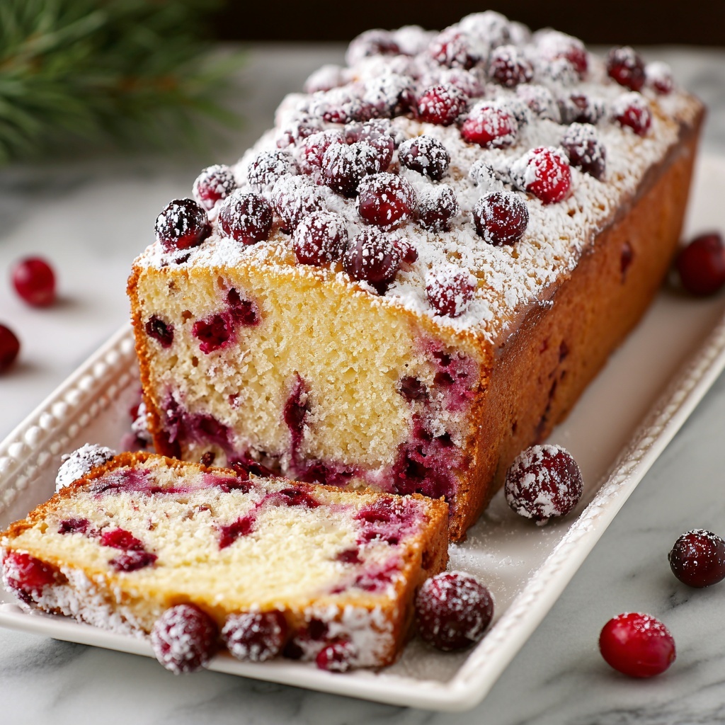 Christmas Cranberry Pound Cake Recipe - Recipe Image