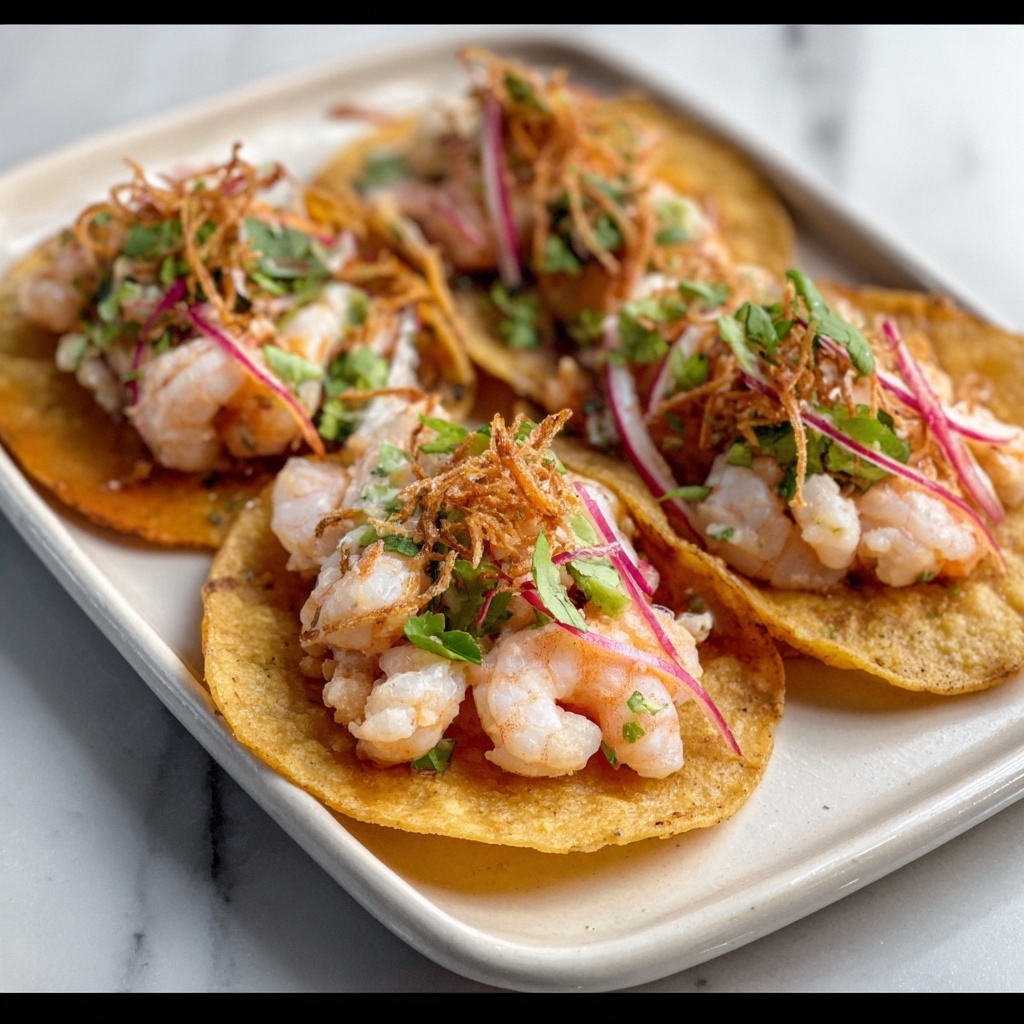 Coconut Shrimp Ceviche Tostadas Recipe - Recipe Image
