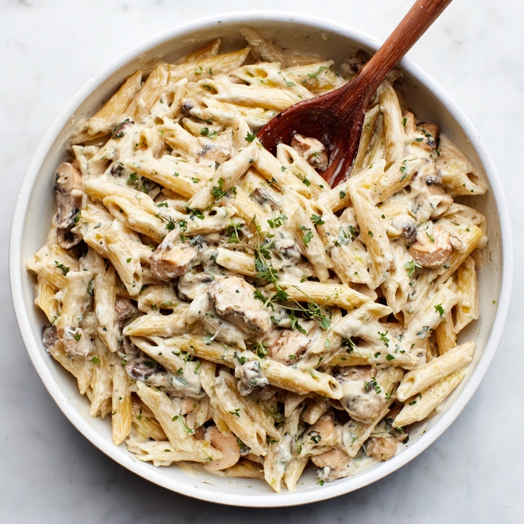 Creamy Garlic Chicken Penne Recipe - Recipe Image