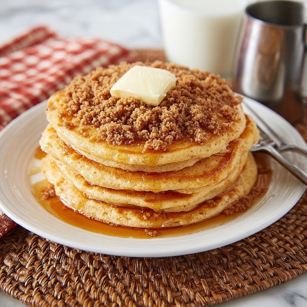 Brown Sugar Cinnamon Streusel Pancakes Recipe - Recipe Image