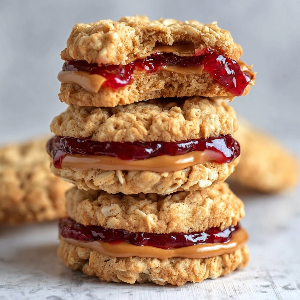 Healthy Flourless Peanut Butter & Jelly Cookie Sandwiches Recipe - Recipe Image
