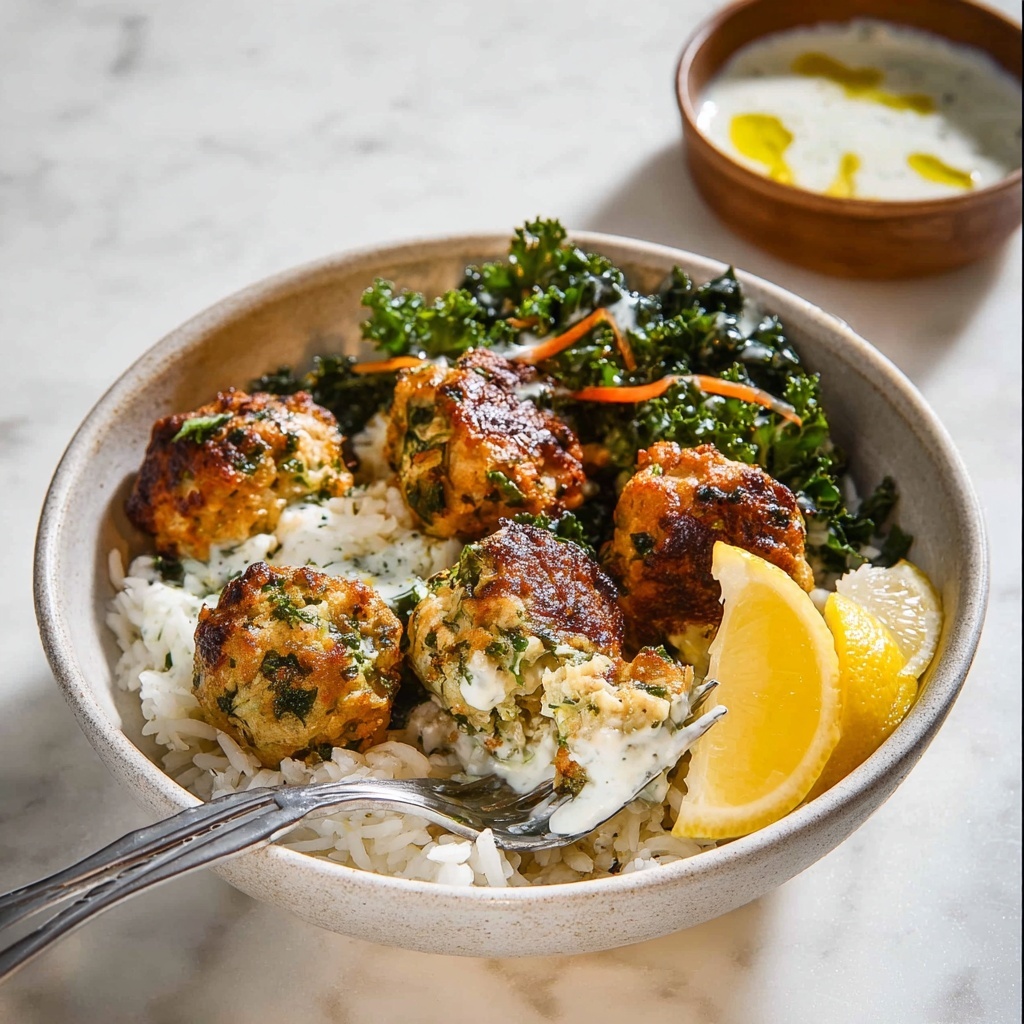 Baked Broccoli Cheese Balls with Lemon Yoghurt Sauce Recipe - Recipe Image