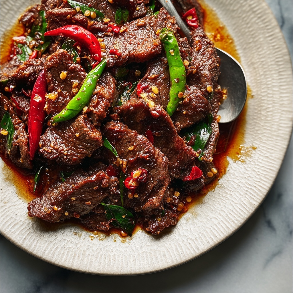 Thai Hot and Spicy Beef Recipe - Recipe Image