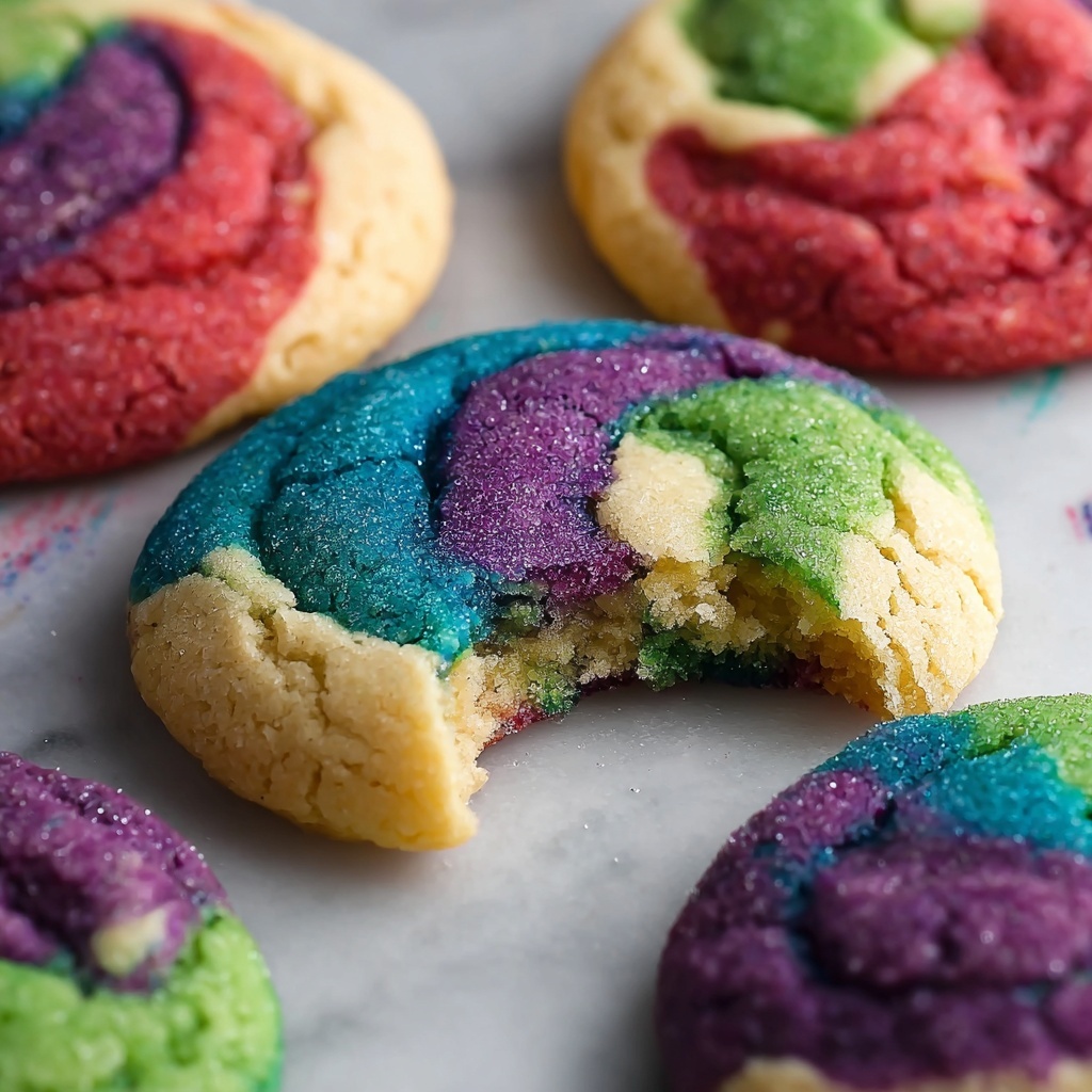 Rainbow Colorful Sugar Cookies Recipe - Recipe Image