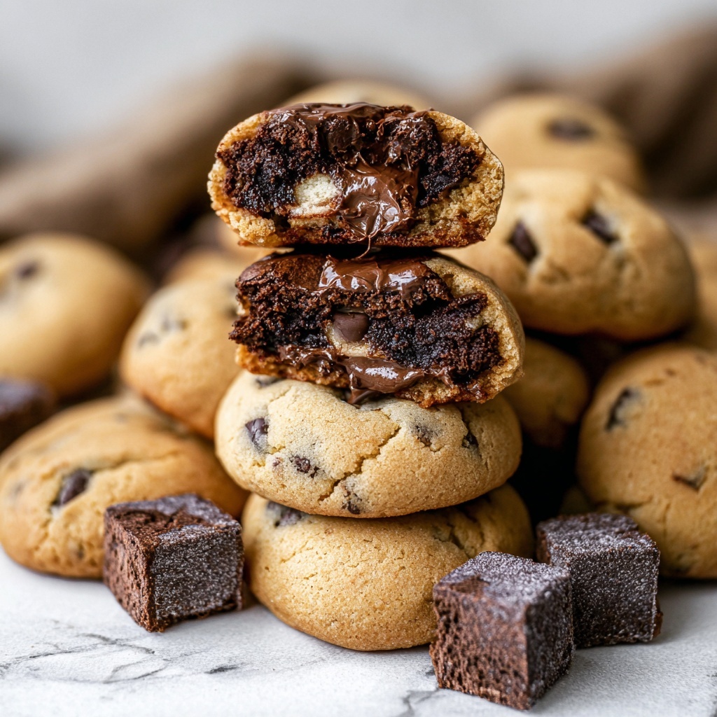Brownie-Stuffed Chocolate Chip Cookies Recipe - Recipe Image