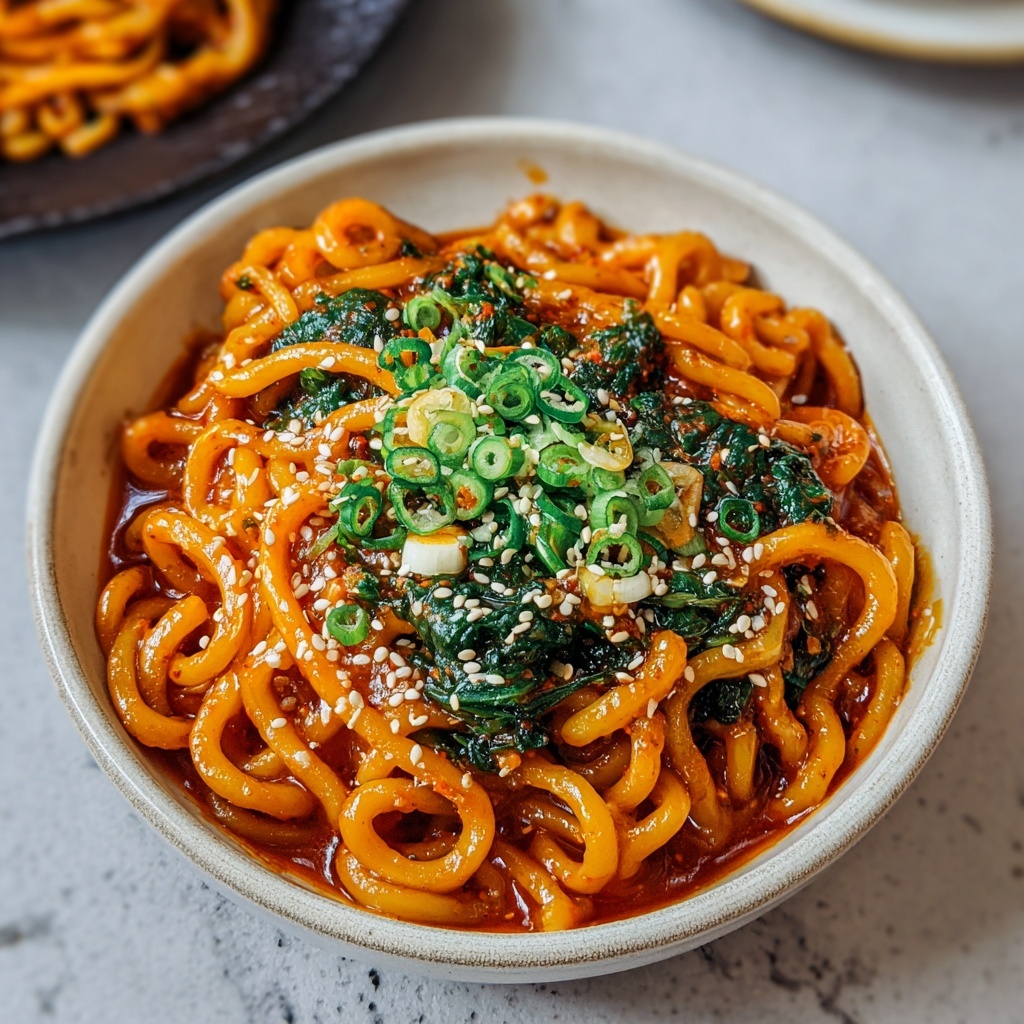 Easy Kimchi Noodles Recipe - Recipe Image