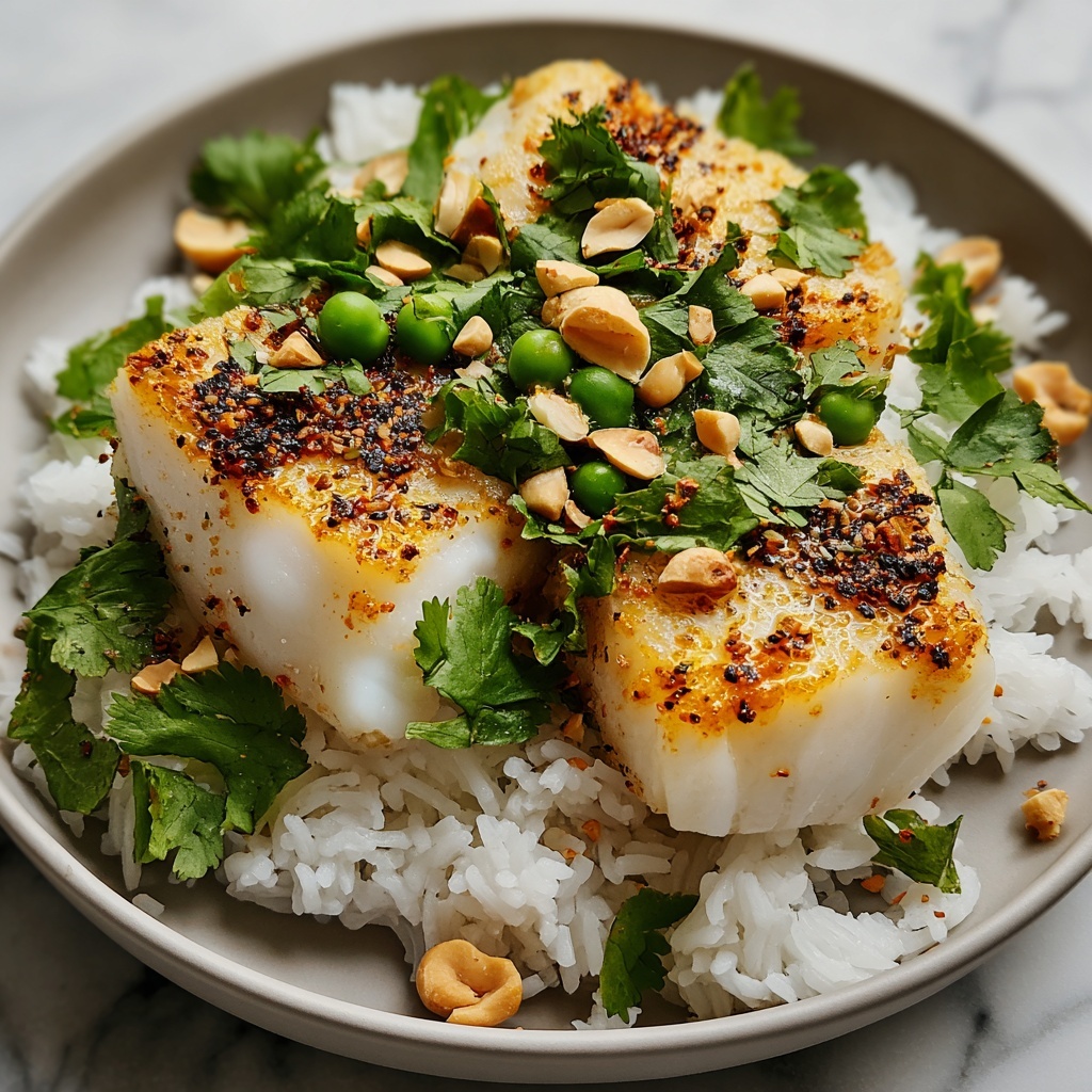 Haddock with Sticky Rice Recipe - Recipe Image