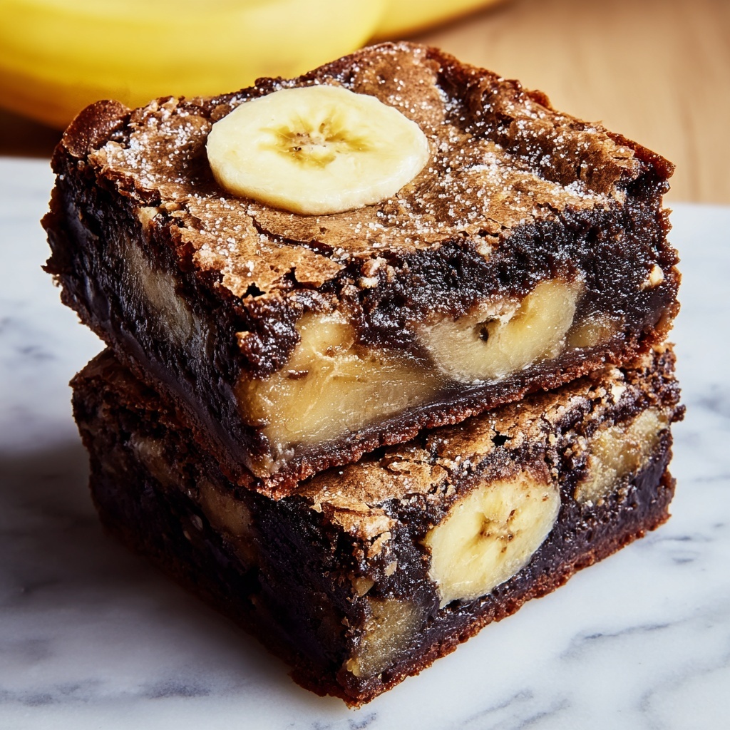 Banana Bread Brownies Recipe - Recipe Image