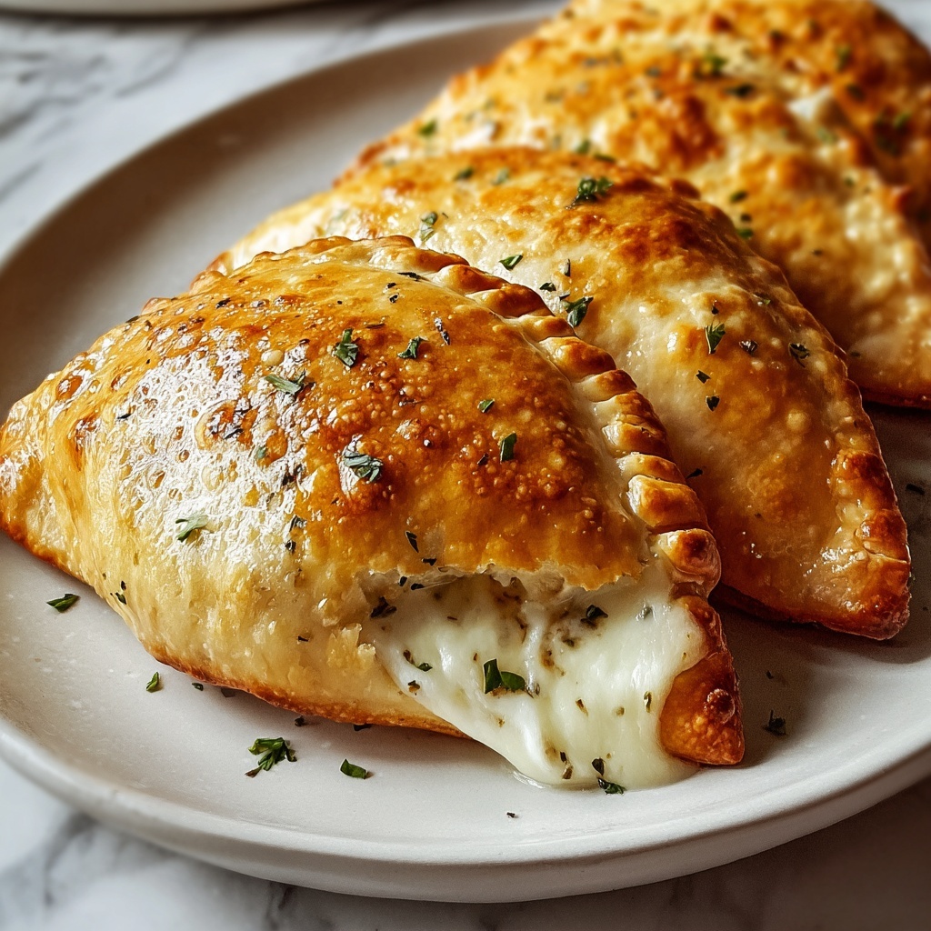 Chicken Alfredo Air Fryer Calzones Recipe - Recipe Image