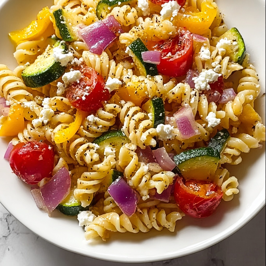 Feta & Roasted Veggie Pasta Recipe - Recipe Image
