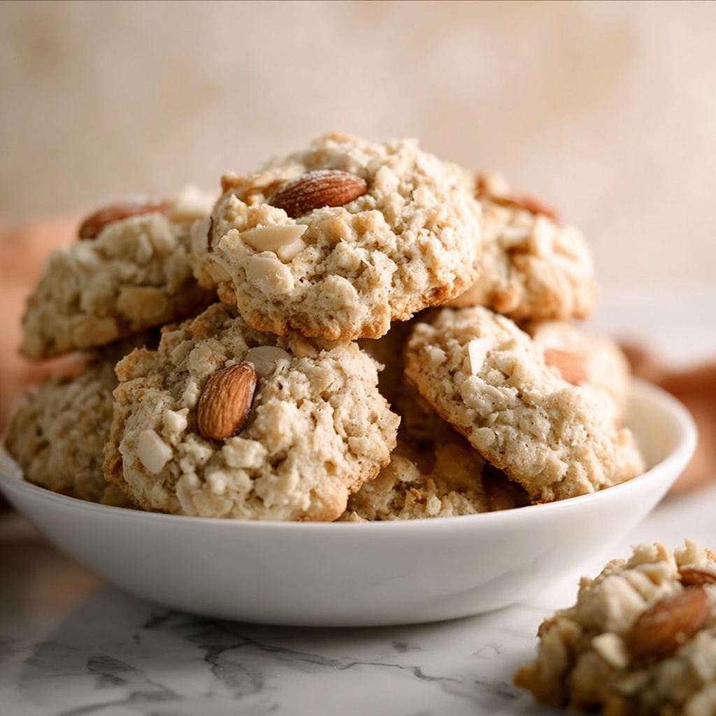 Crispy Almond Coconut Cookies Recipe - Recipe Image