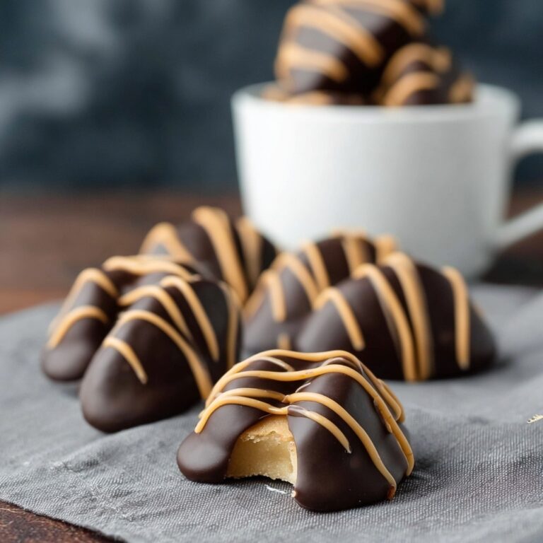 Homemade Chocolate Fortune Cookies with Peanut Butter Drizzle Recipe